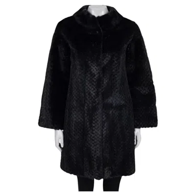 Pre-owned Fendi Blue Mink Fur Coat, Size M