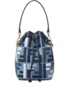 Fendi Borsa A Secchiello Mon Tresor In Tela Ricamata Donna