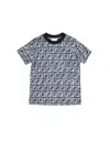 FENDI BLUE MONOGRAM MOTIF T-SHIRT