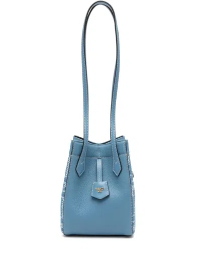 FENDI BLUE ORIGAMI MINI BUCKET BAG