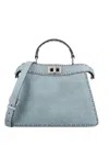 Fendi Peekaboo Iseeu Small In Nubuck Leather Bags In Blue