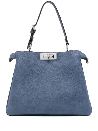 FENDI BLUE PEEKABOO MEDIUM SHOULDER BAG