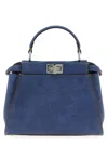 Fendi Pekaboo Soft Mini Hand Bags Light Blue In Blue