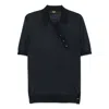 Fendi Asymmetric Polo Shirt In Black