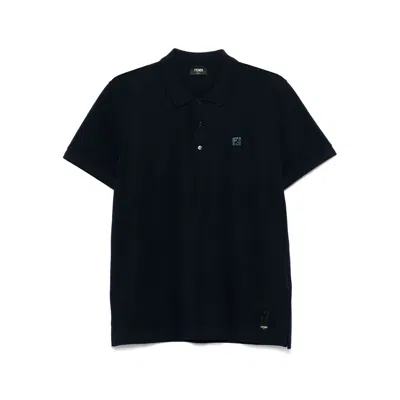 Fendi Blue Polo Shirts Men