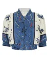 Fendi Graphic Printed Bomber Jacket In Blue