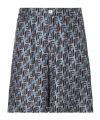 Fendi Silk Bermuda Shorts Featuring All-over Print In Multi