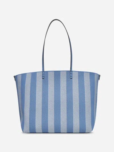 Fendi Blue Reversible Roll Large Shopper