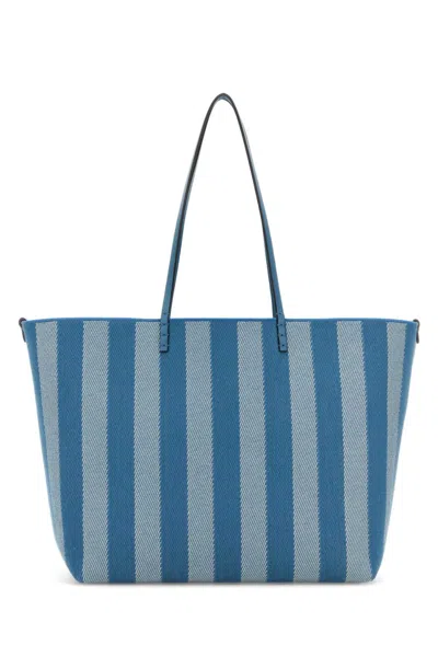 Fendi Blue Roll Reversible Large Tote
