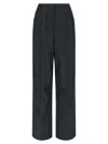 Fendi Light Blue Ff Chambray Pants In Blue