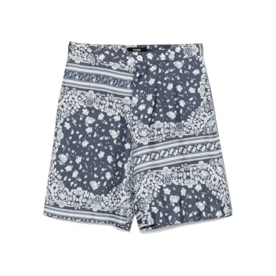 FENDI FENDI BLUE SHORTS - BERMUDA SHORTS MEN