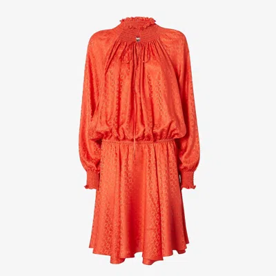 Fendi Blue Silk Jacquard Dress