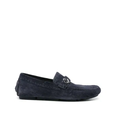 Fendi Blue Slip On Loafers