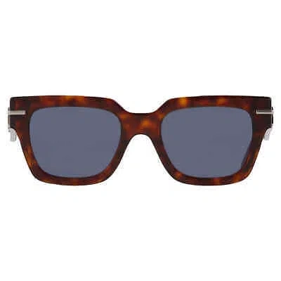 Pre-owned Fendi Blue Square Men's Sunglasses Fe40078i 53v 51 Fe40078i 53v 51