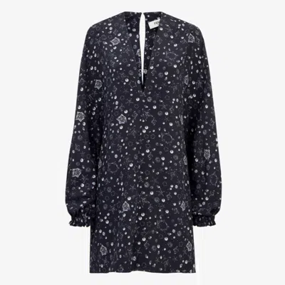 Fendi Blue Starry Sky Crepe Dress