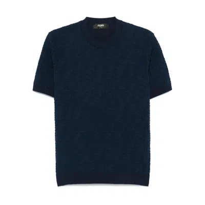 Fendi Blue T-shirts & Vests - T-shirts Men
