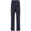 Fendi Pleat-detailing Wool Trousers In Blue