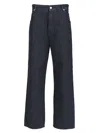 Fendi Blue Embroidered Stretch Denim Jeans