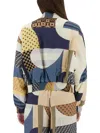 Fendi Reversible Patchwork Silk Bomber Jacket In Multi