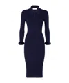 Fendi Blue Wool And Silk Dress In Blue