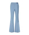 Fendi Blue Wool Gabardine Trousers In Blue