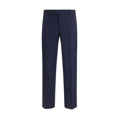 Fendi Straight-leg Tailored Trousers In Blue