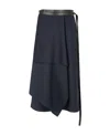 Fendi Blue Wool Skirt In Blue