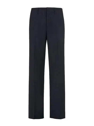 FENDI BLUE WOOL TROUSERS