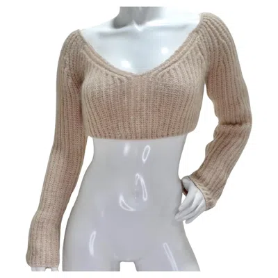 Pre-owned Fendi Blush Pink Cashmere Cropped Sweater