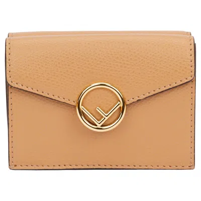 Pre-owned Fendi Bnib Beige Wallet In Brown