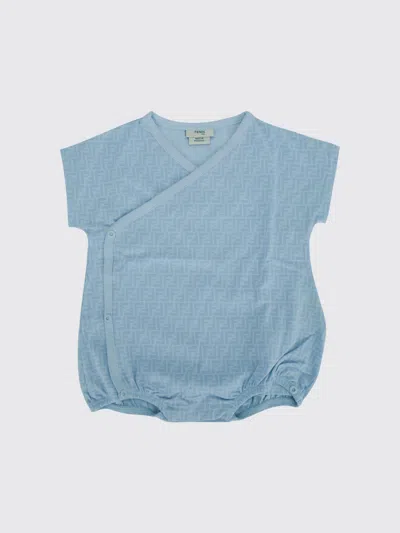 Fendi Babies'  Bodysuit Kids Color Gnawed Blue