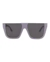Fendi Bold Shield-frame Acetate Sunglasses With Saddle Nose Bridge