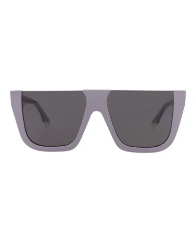 Fendi Bold Shield-frame Acetate Sunglasses With Saddle Nose Bridge