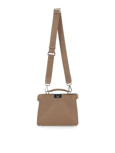 Fendi Bolsa Bandolera In Color Carne Y Neutral