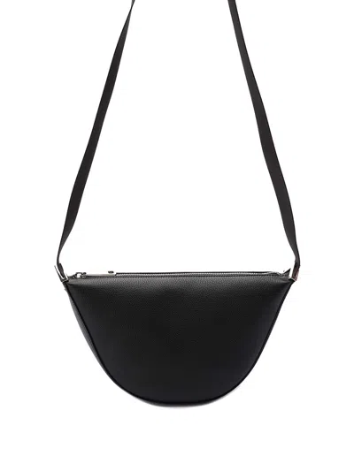 Fendi Small Roma Melon Leather Messenger Bag In Black
