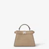 Fendi Bolso Peekaboo Taupe Detalles Plateados In Neutral