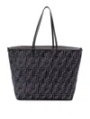 Fendi Women Embroidered Chenille Large Roll Shopping Bag In Azul