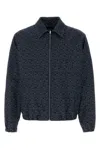 Fendi Embroidered Denim Bomber Jacket