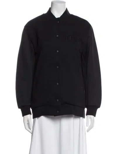 Pre-owned Fendi Bomber Jacket In Black