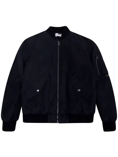 Fendi Kids' Bomber Jacket Techno Gabardine In Black