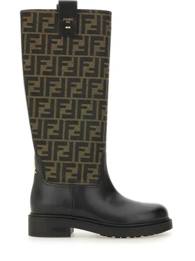 Fendi Boot " Filo" In Black