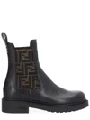 Fendi Chelsea Bootie With Ff Elastic Band Boots Black In Black