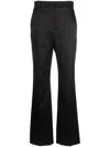 Fendi Bootcut Satin Trousers In Brown