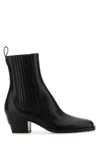 Fendi Black Leather Ankle Boots