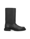 Fendi Leather Frame Boots In Black