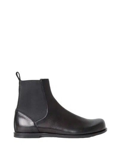 Fendi Ff Squared Chelsea Boots In Nappa Leather Shoes In Black