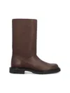 Fendi Man Boot Dark Brown Size 9 Calfskin In Brown