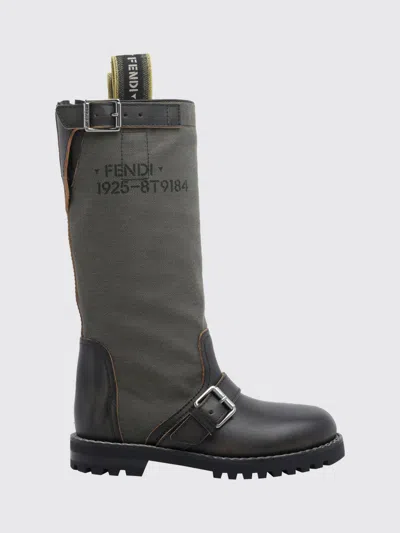 Fendi Boots Woman Color Black In Multi