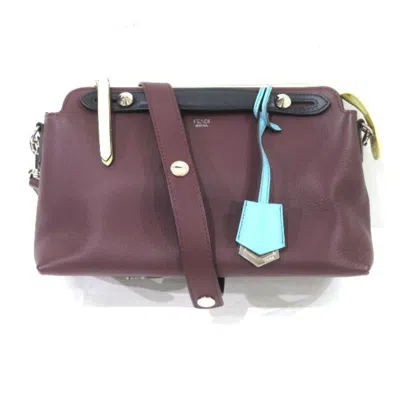 Pre-owned Fendi Bordeaux Leather Handbag Shoulder Bag ()