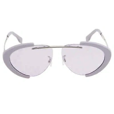 Pre-owned Fendi Bordeaux Mirror Oval Men's Sunglasses Fe40042u 81u 59 Fe40042u 81u 59 In Red